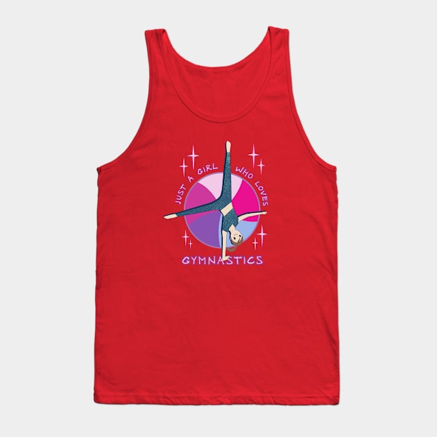 Funny Gymnast Anime Girl Cartwheel Gymnastics Stars Tank Top by French Salsa